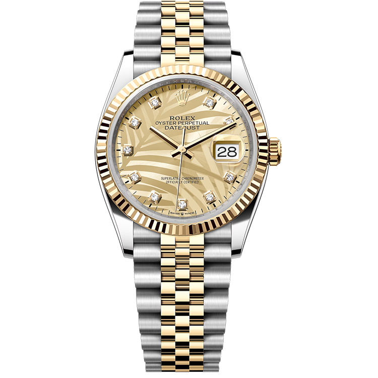 Rolex Datejust ref. 126333 champagne dial steel case two-tone bracelet 36mm