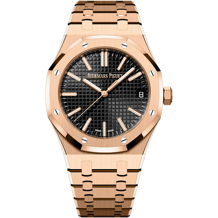Audemars Piguet Royal Oak, 15510OR, Black dial, Rose Gold case, Rose Gold bracelet, 41mm