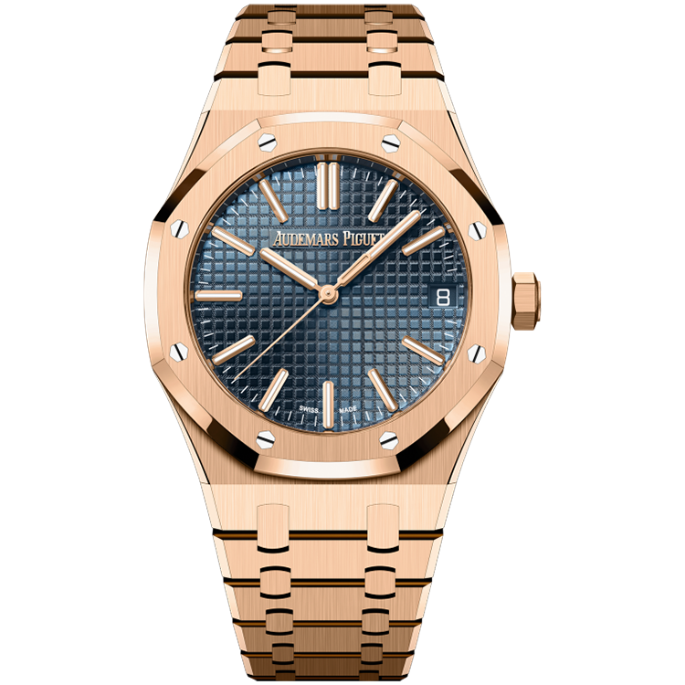 Audemars Piguet Royal Oak, 15510OR, Blue dial, Rose Gold case, Rose Gold bracelet, 41mm