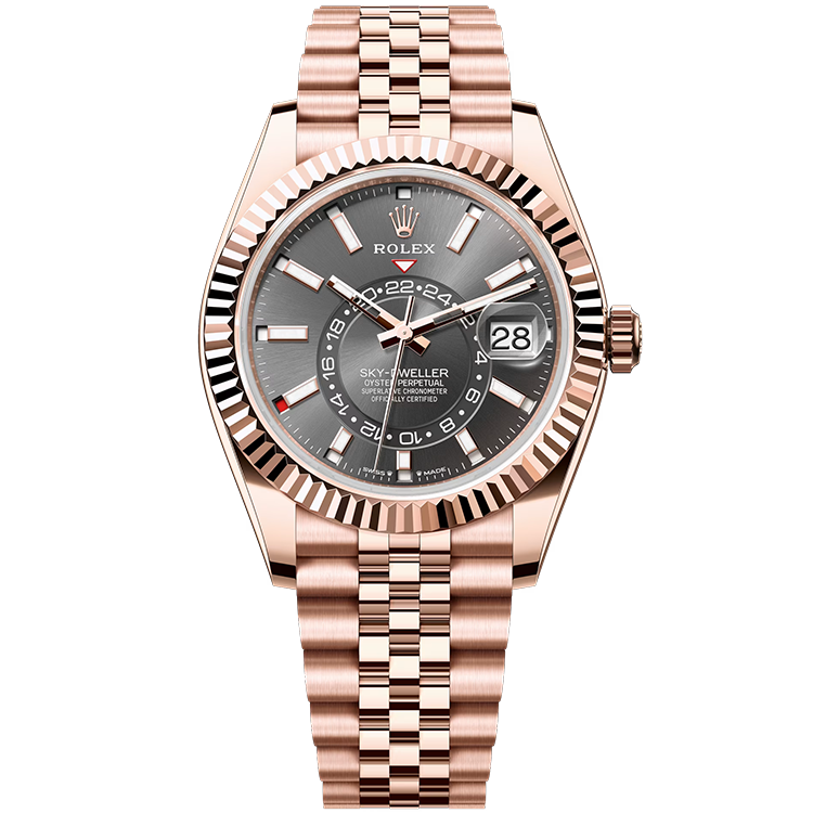Rolex Sky-Dweller ref. 336935 grey dial rose gold case rose gold bracelet 42mm