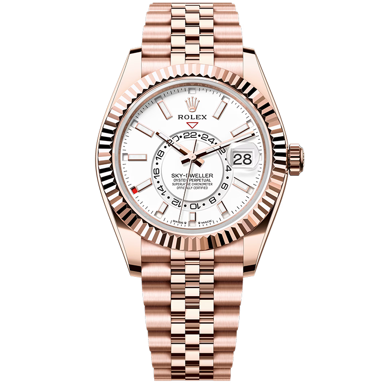 Rolex Sky-Dweller ref. 336935 white dial rose gold case rose gold bracelet 42mm