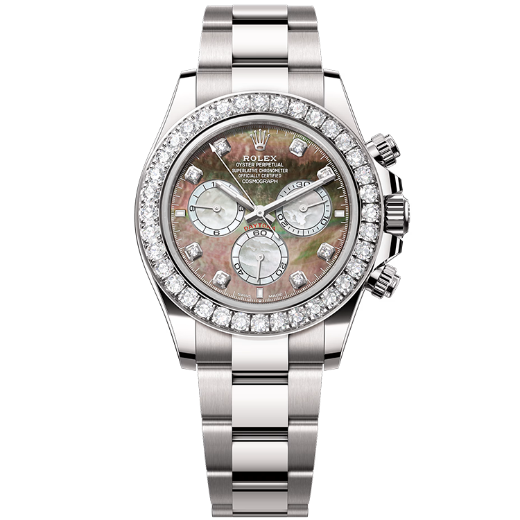 Rolex Daytona ref. 126579RBR mother of pearl dial white gold case white gold bracelet 40mm