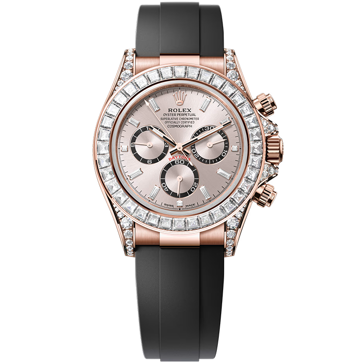 Rolex Daytona ref. 126535TBR rose gold dial rose gold case rubber bracelet 40mm