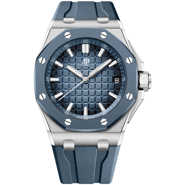 Audemars Piguet Offshore, 15605SK, Blue dial, Steel case, Rubber bracelet, 43mm