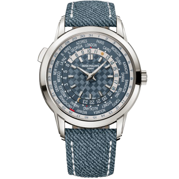 Patek Philippe Complications 5330G blue dial white gold case fabric bracelet 40mm