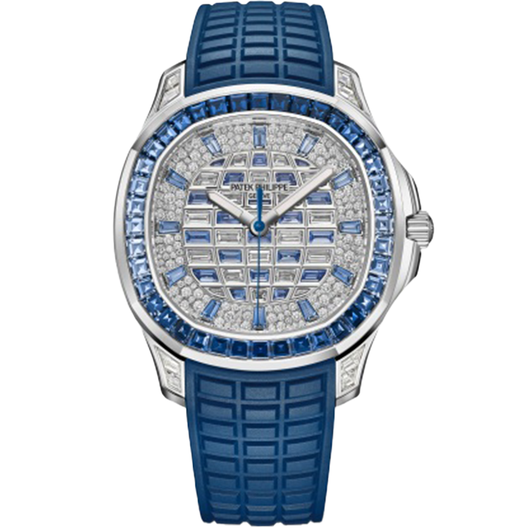 Patek Philippe Aquanaut Luce 5268G diamond dial white gold case rubber bracelet 39mm