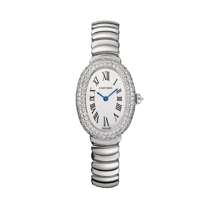 Cartier Baignoire ref. WJBA0020 white dial white gold case white gold bracelet 23.1mm