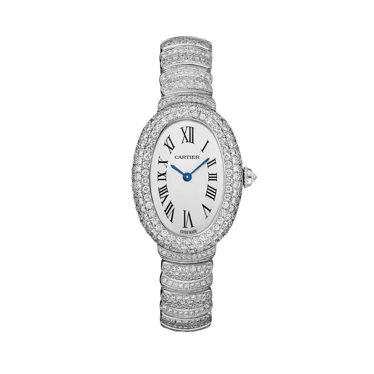 Cartier Baignoire ref. WJBA0021 white dial white gold case white gold bracelet 23.1mm