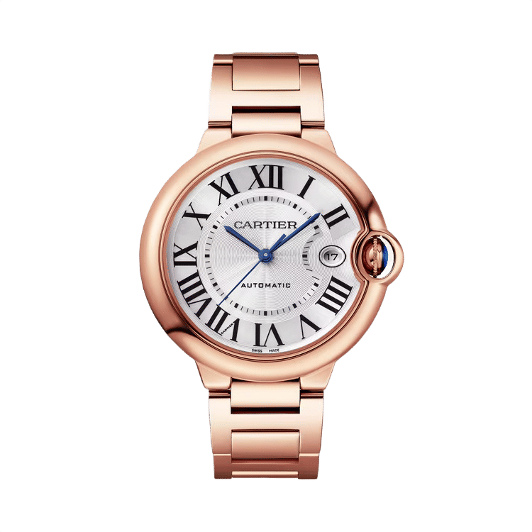 Cartier Ballon Bleu Large ref. WGBB0039 silver dial rose gold case rose gold bracelet 40mm