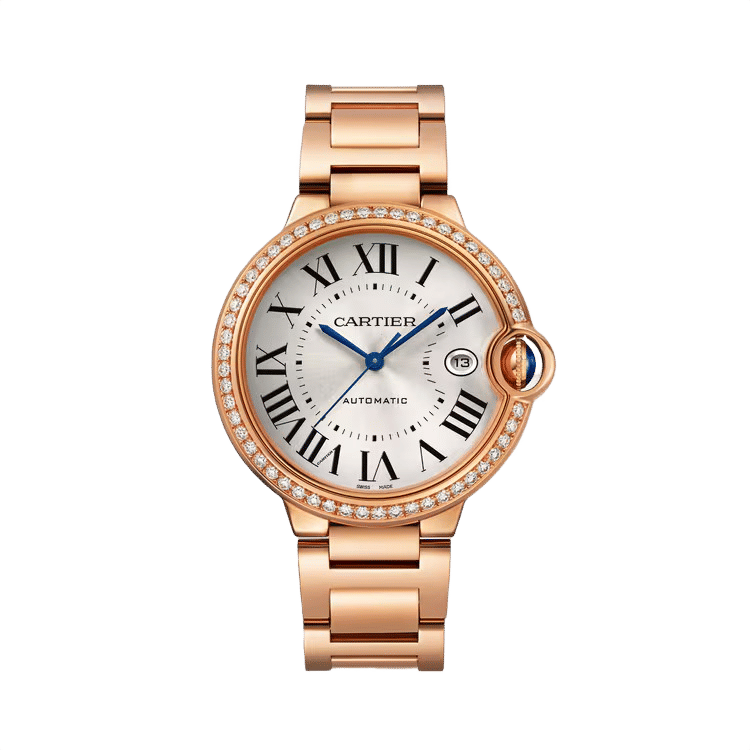 Cartier Ballon Bleu Large ref. WJBB0057 silver dial rose gold case rose gold bracelet 40mm