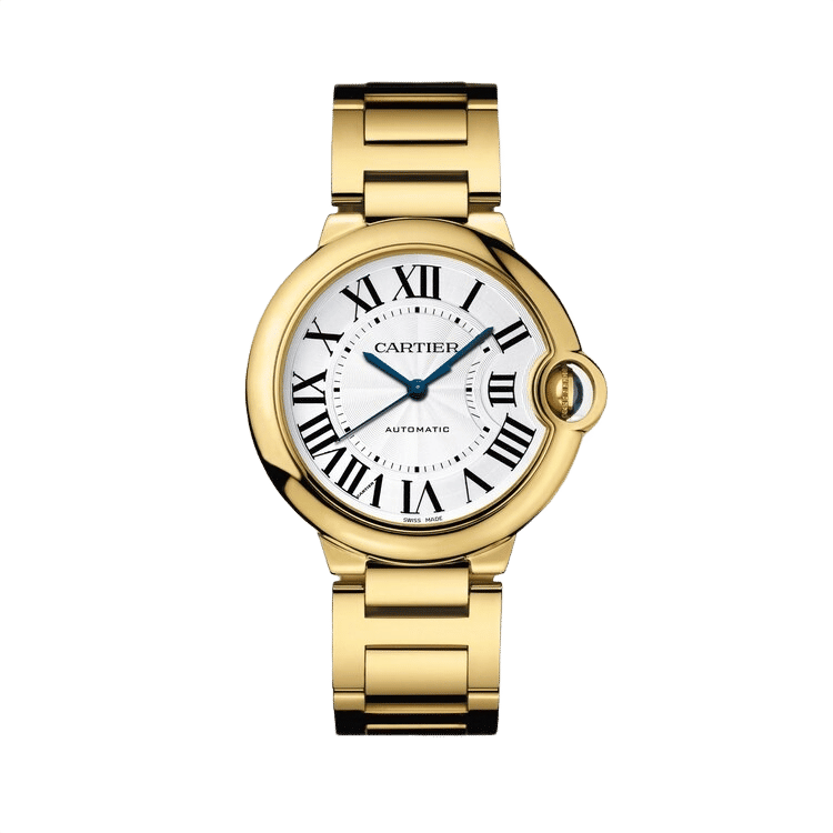 Cartier Ballon Bleu Medium ref. WGBB0046 white dial yellow gold case yellow gold bracelet 36mm