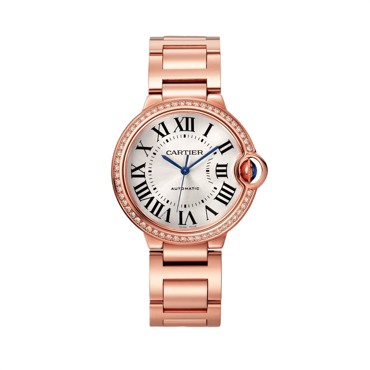 Cartier Ballon Bleu Medium ref. WJBB0064 white dial rose gold case rose gold bracelet 36mm