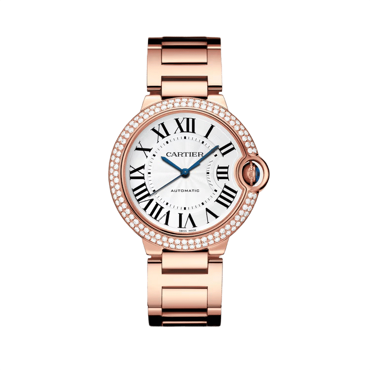 Cartier Ballon Bleu Medium ref. WJBB0067 white dial rose gold case rose gold bracelet 36mm