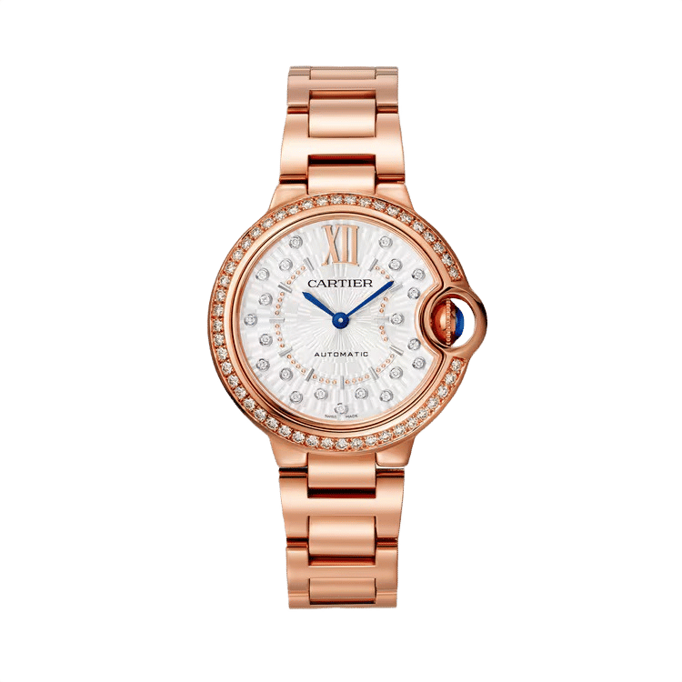 Cartier Ballon Bleu Medium ref. WJBB0083 white dial rose gold case rose gold bracelet 36mm
