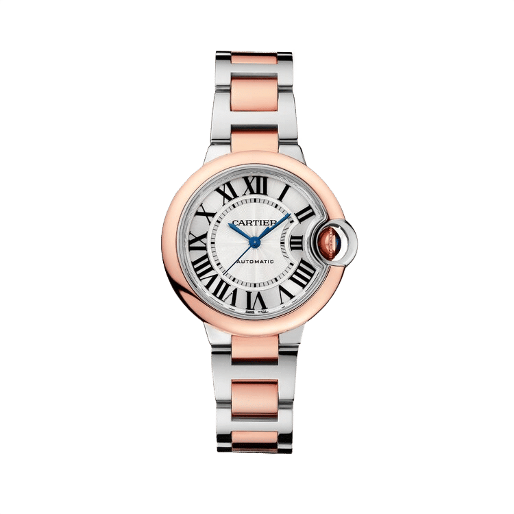 Cartier Ballon Bleu Small ref. W2BB0032 silver dial steel case two-tone bracelet 33mm