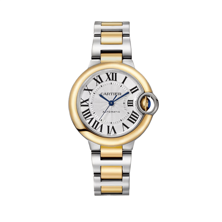 Cartier Ballon Bleu Small ref. W2BB0037 silver dial steel case two-tone bracelet 33mm