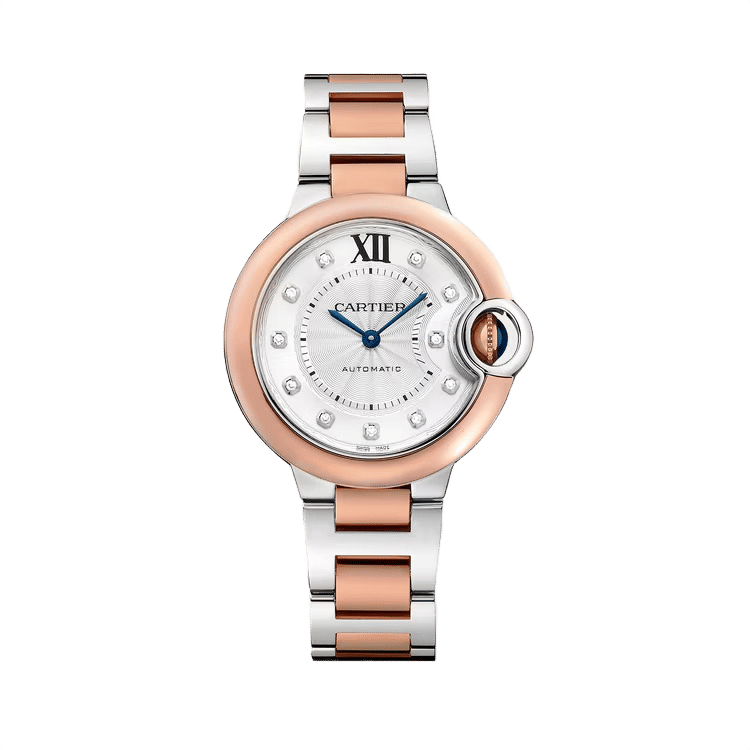 Cartier Ballon Bleu Small ref. W3BB0021 silver dial steel case two-tone bracelet 33mm