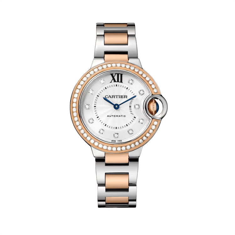 Cartier Ballon Bleu Small ref. W3BB0023 silver dial steel case two-tone bracelet 33mm