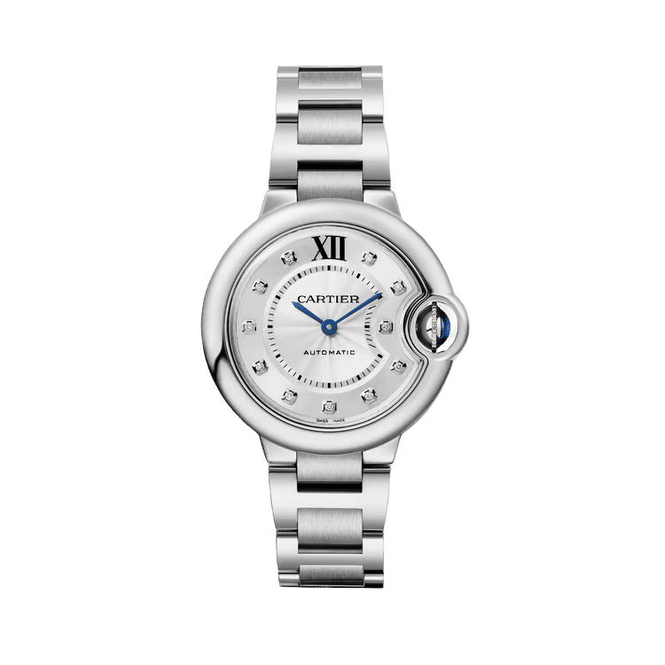 Cartier Ballon Bleu Small ref. W4BB0021 silver dial steel case steel bracelet 33mm