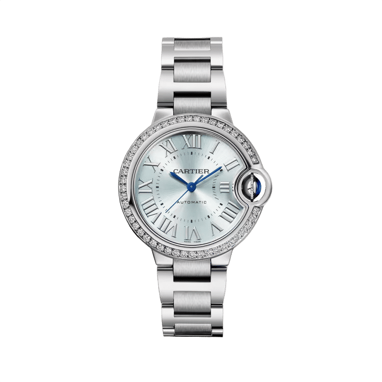 Cartier Ballon Bleu Small ref. W4BB0028 blue dial steel case steel bracelet 33mm
