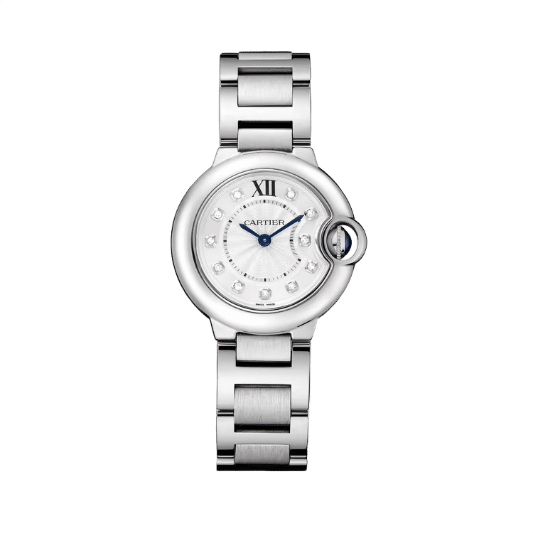 Cartier Ballon Bleu Small ref. W4BB0029 silver dial steel case steel bracelet 28mm