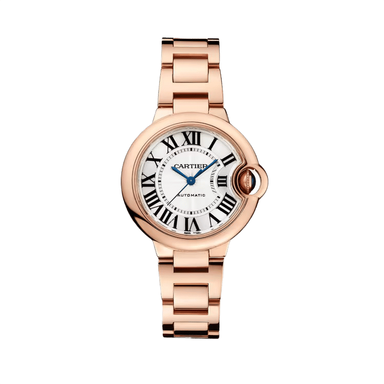 Cartier Ballon Bleu Small ref. WGBB0042 white dial rose gold case rose gold bracelet 33mm