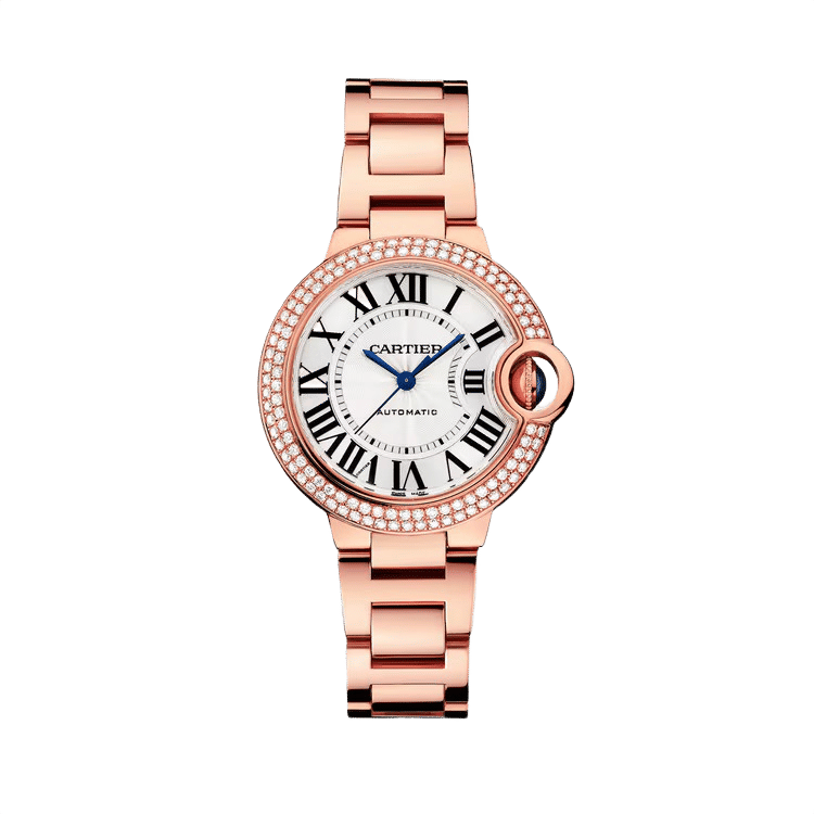 Cartier Ballon Bleu Small ref. WJBB0066 white dial rose gold case rose gold bracelet 33mm
