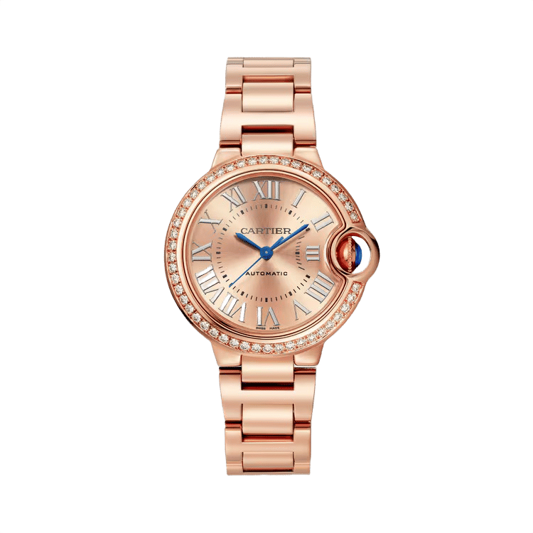 Cartier Ballon Bleu Small ref. WJBB0077 rose gold dial rose gold case rose gold bracelet 33mm