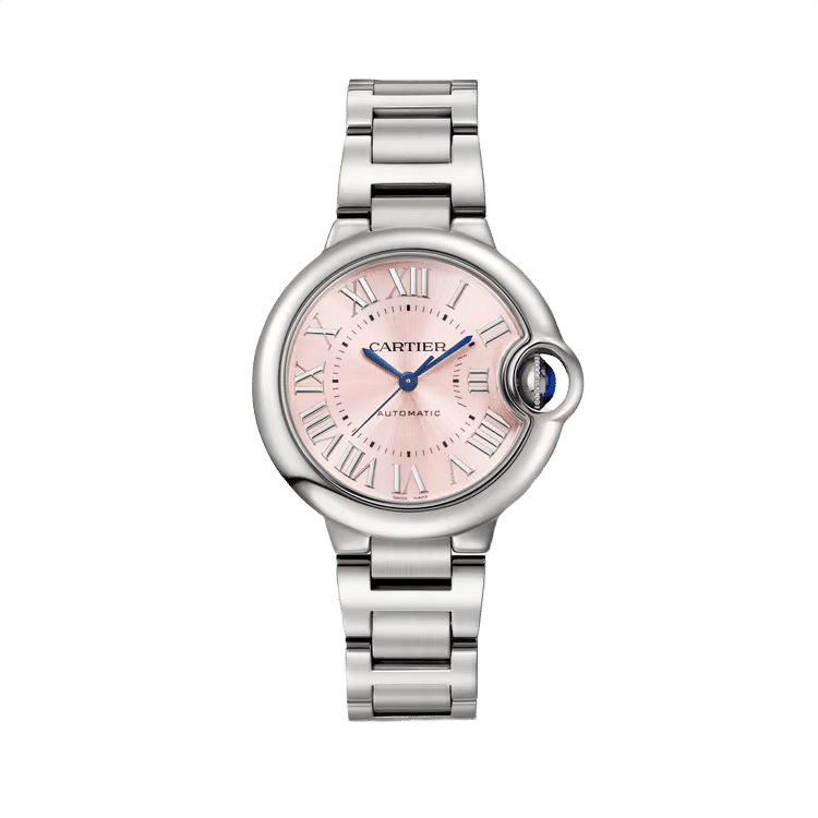 Cartier Ballon Bleu Small ref. WSBB0068 pink dial steel case steel bracelet 33mm