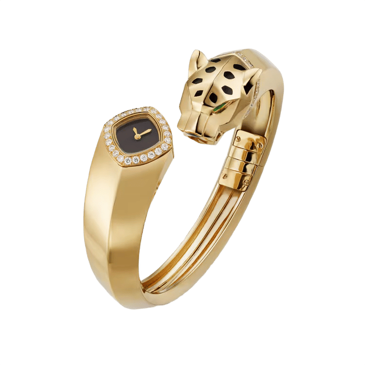 Cartier La Panthère ref. HPI01342 chocolate dial yellow gold case yellow gold bracelet 18mm