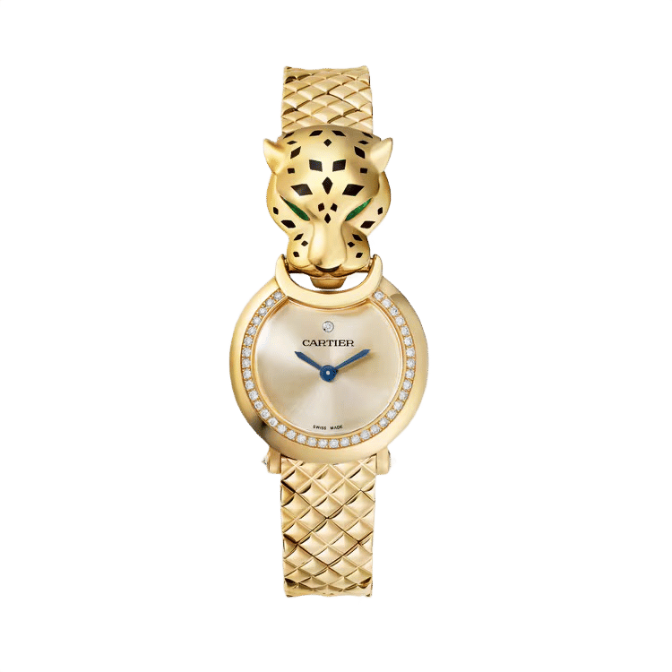 Cartier La Panthère ref. HPI01380 gold dial yellow gold case yellow gold bracelet 23.6mm