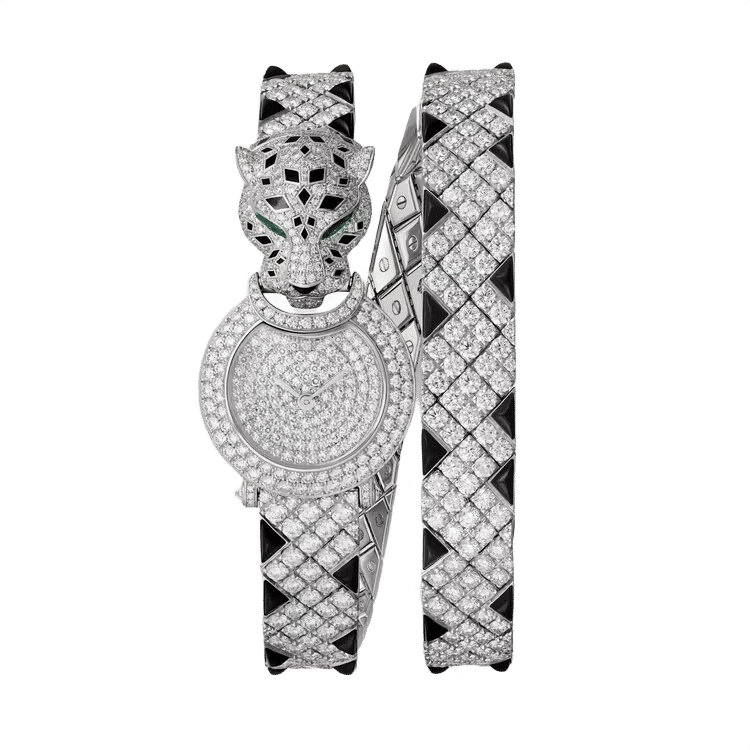 Cartier La Panthère ref. HPI01383 diamond pave dial white gold case white gold bracelet 23.6mm