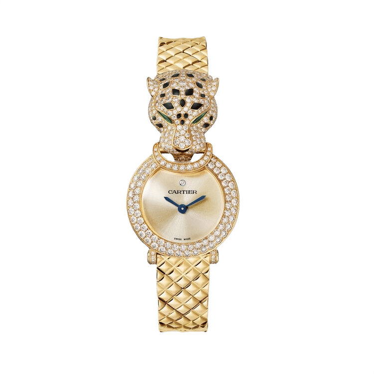 Cartier La Panthère ref. HPI01509 gold dial yellow gold case yellow gold bracelet 23.6mm