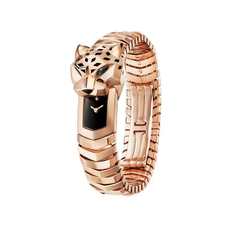 Cartier La Panthère ref. HPI01538 black dial rose gold case rose gold bracelet 38.2mm