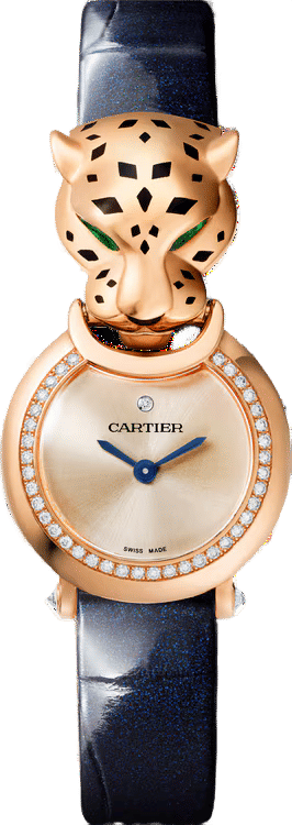 Cartier La Panthère ref. HPI01609 gold dial rose gold case leather bracelet 23.6mm