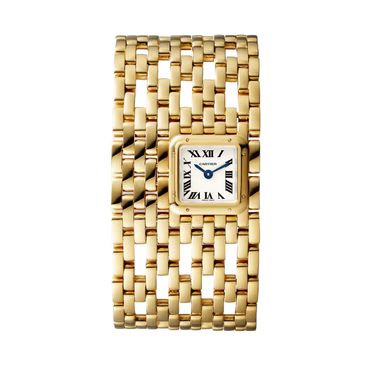 Cartier Panthère De Cartier ref. WGPN0018 white dial yellow gold case yellow gold bracelet 19mm