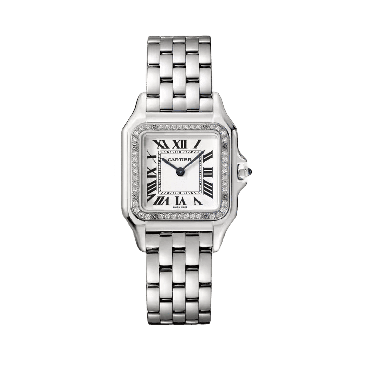 Cartier Panthère Medium ref. W4PN0008 white dial steel case steel bracelet 27mm