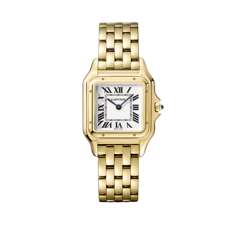 Cartier Panthère Medium ref. WGPN0045 white dial yellow gold case yellow gold bracelet 37mm