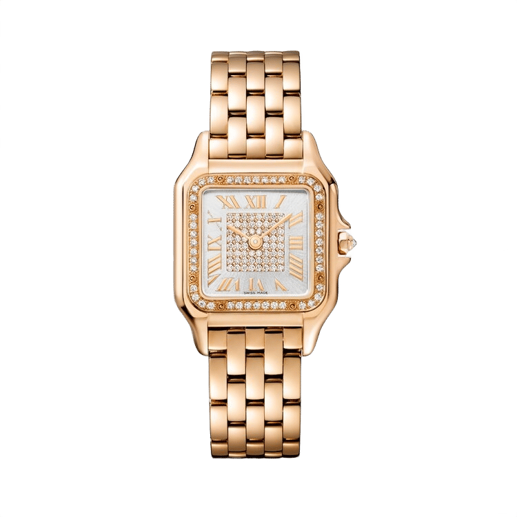 Cartier Panthère Medium ref. WJPN0041 silver dial rose gold case rose gold bracelet 26.7mm