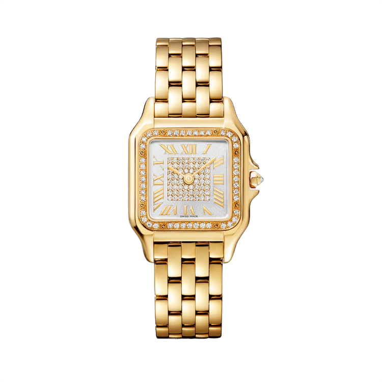 Cartier Panthère Medium ref. WJPN0043 white dial yellow gold case yellow gold bracelet 26.7mm