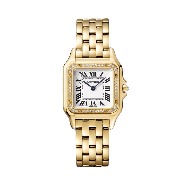 Cartier Panthère Medium ref. WJPN0066 white dial yellow gold case yellow gold bracelet 36mm