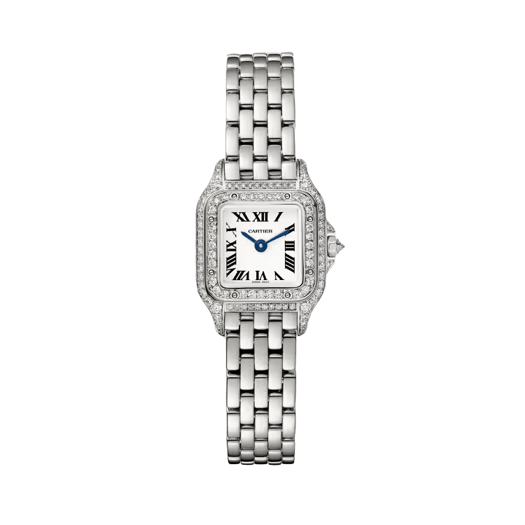 Cartier Panthère Mini ref. WJPN0046 white dial steel case steel bracelet 20mm