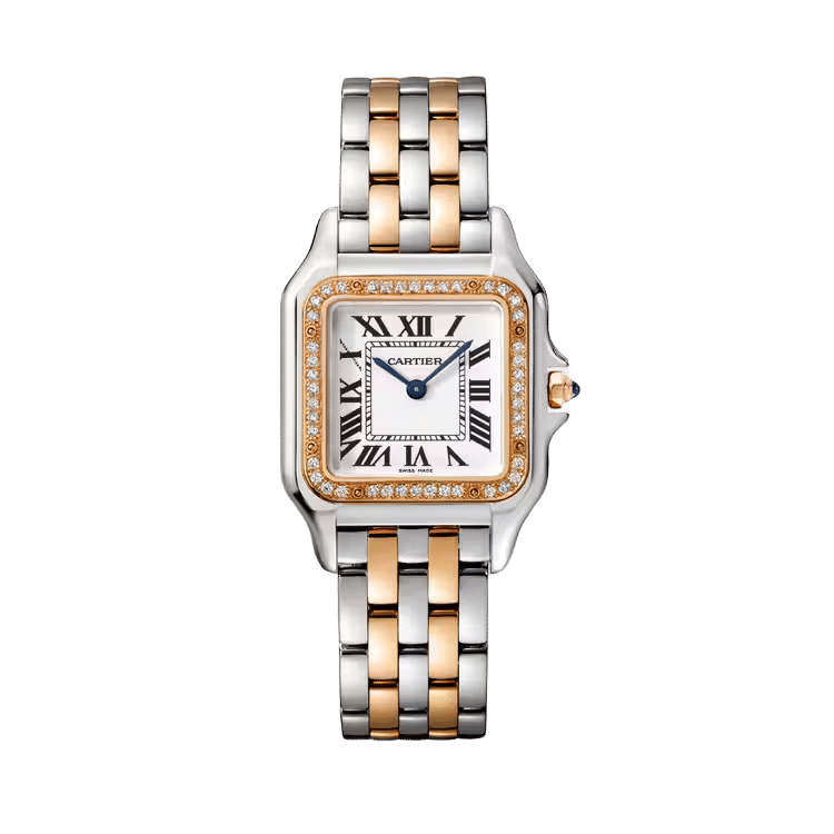 Cartier Panthère Small ref. W3PN0007 white dial steel case two-tone bracelet 30mm