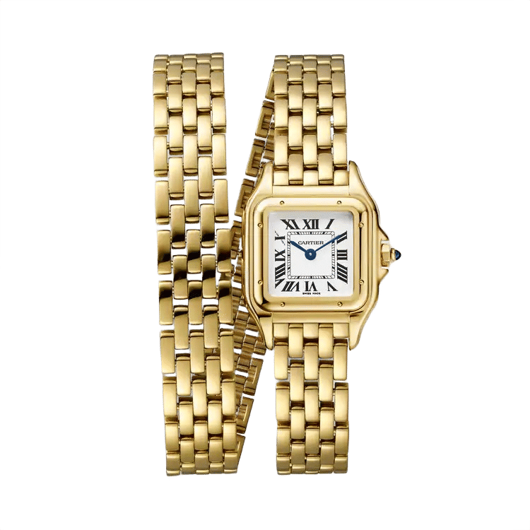 Cartier Panthère Small ref. WGPN0046 white dial yellow gold case yellow gold bracelet 30mm