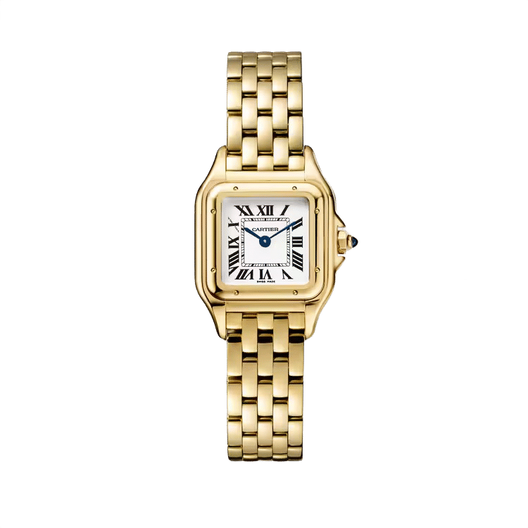 Cartier Panthère Small ref. WGPN0047 white dial yellow gold case yellow gold bracelet 30mm