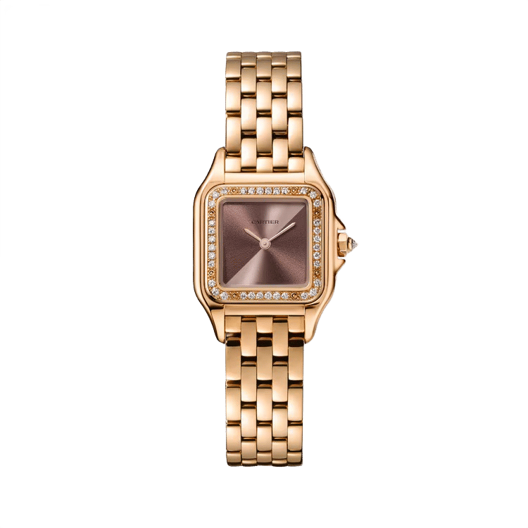 Cartier Panthère Small ref. WJPN0035 chocolate dial rose gold case rose gold bracelet 30mm