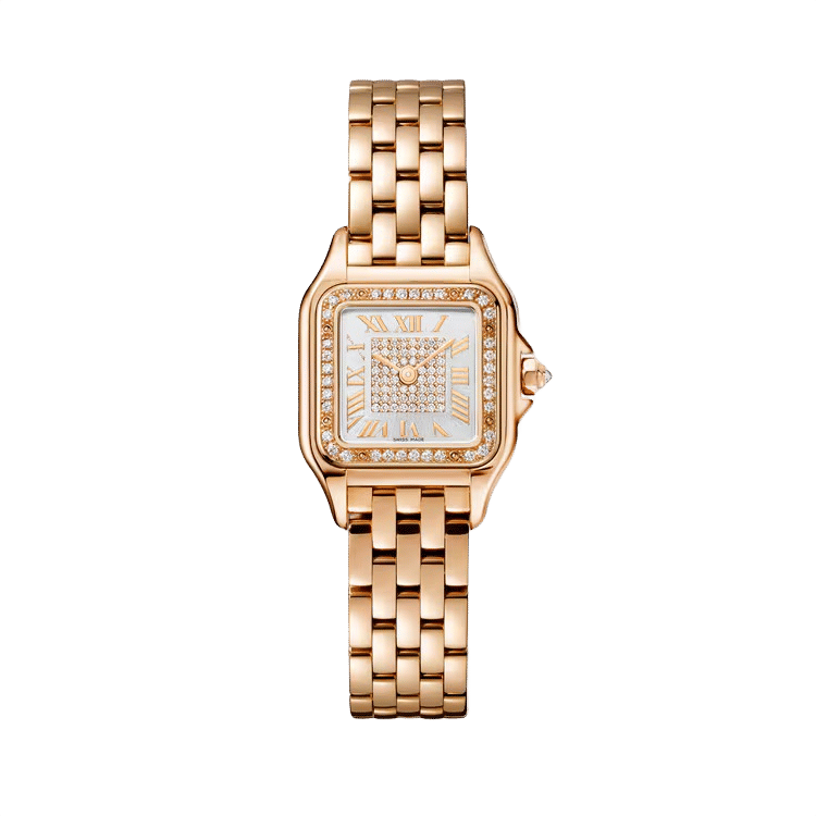 Cartier Panthère Small ref. WJPN0039 silver dial rose gold case rose gold bracelet 30mm