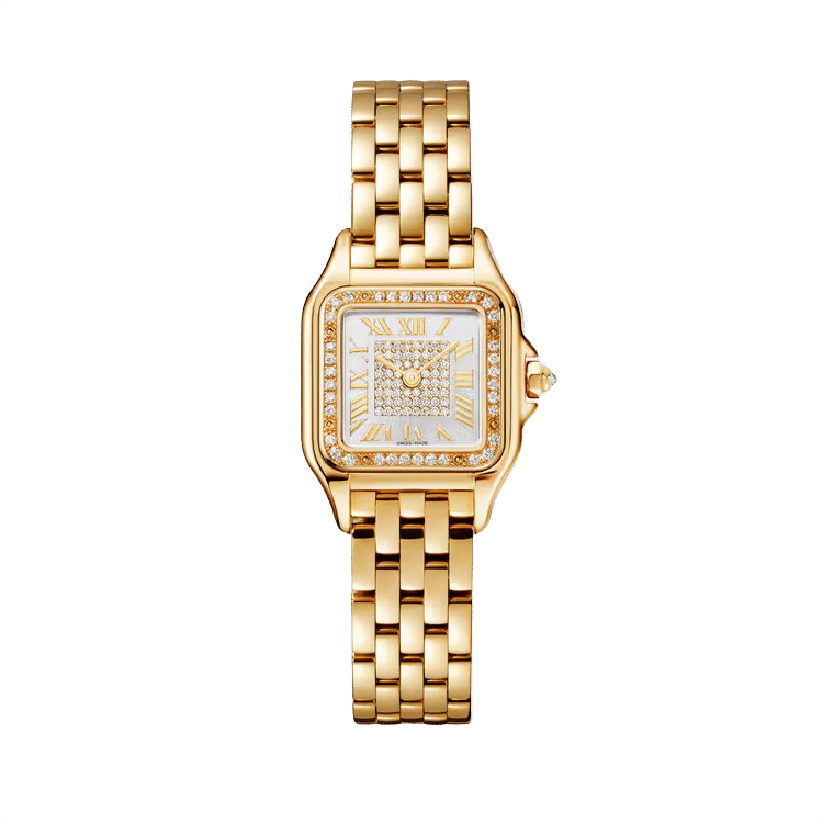 Cartier Panthère Small ref. WJPN0042 silver dial yellow gold case yellow gold bracelet 22mm