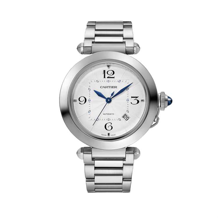 Cartier Pasha ref. WSPA0009 white dial steel case steel bracelet 41mm