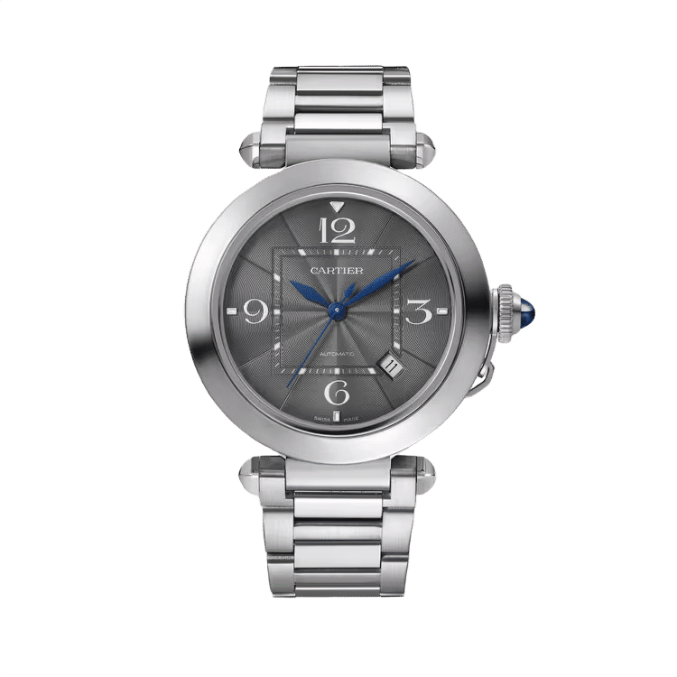 Cartier Pasha ref. WSPA0026 grey dial steel case steel bracelet 41mm